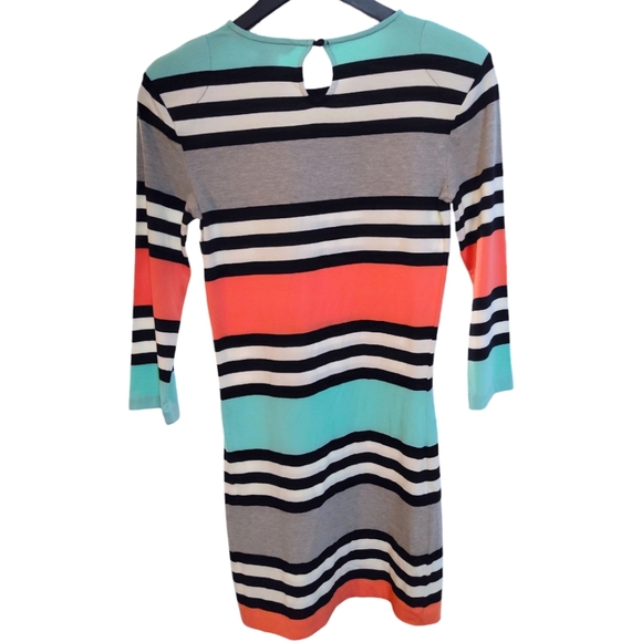 French Connection Jag Stripe Multicolor Dress Womens Size 6 - Picture 4 of 9
